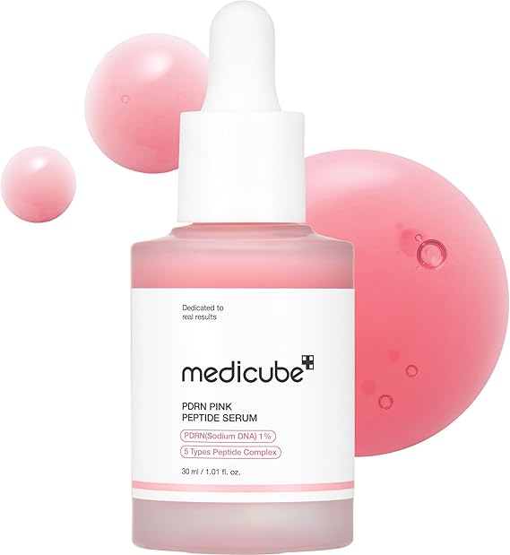 Medicube Salmon DNA PDRN Pink Peptide Serum, Pink glow serum,210ml